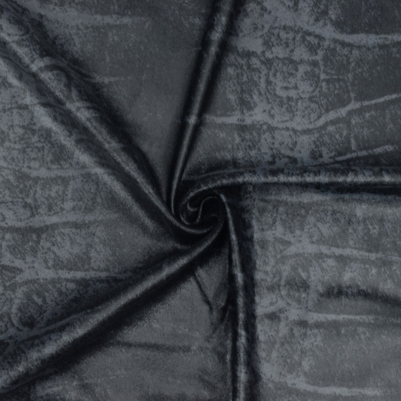 Blue-Black Famous Maker Snakeskin Printed Stretch Tricot Swimwear Fabric By the Yard